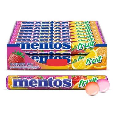 Imagem de Bala Mastigável Mentos Stick Frutas c/16 - Perfetti