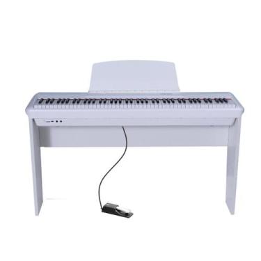 Imagem de P60 Pearl River Piano Digital Branco com estante W TC