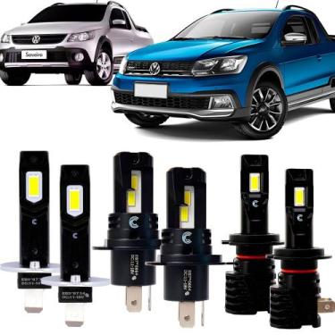 Imagem de Kit Super Led Boost 6000k Saveiro Cross G5 G6 G7 G8 2013 a 2024 - Cino