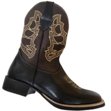 Imagem de Bota Texana Passo Livre Masculina, Preto, 40