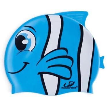 Imagem de Touca Natação Infantil Silicone Animal Kids HammerHead -