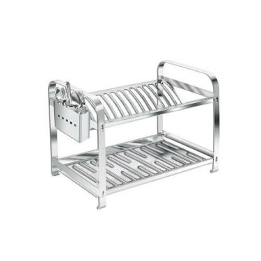 Imagem de Escorredor de Inox Makinox para 16 Pratos com Porta Talher Integrado -
