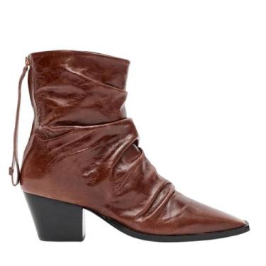 Imagem de Bota Lança Perfume Slouchy Feminina Coffee Couro Verniz, Coffee, 35