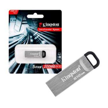 Imagem de Pen Drive 512gb Usb 3.2 Data Traveler Kyson Metal DTKN/512GB Kingston