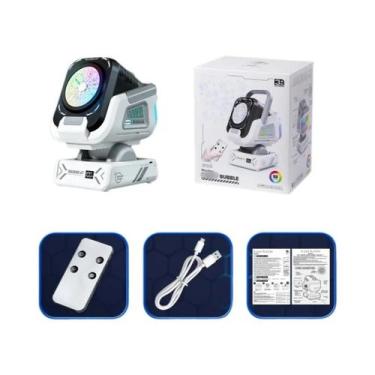 Imagem de Máquina De Bolhas RGB Iluminada Com Controle Remoto, Rotação Automátic