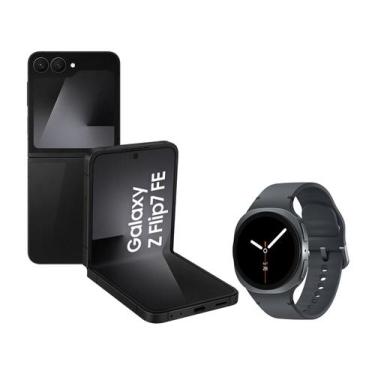 Imagem de Smartphone Samsung Galaxy Z Flip7 FE 128GB Preto - 5G + Smartwatch Gal