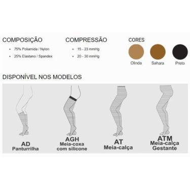 Imagem de Meia calça legline 20-30 m pé aberto olinda (atq) - venosan, M
