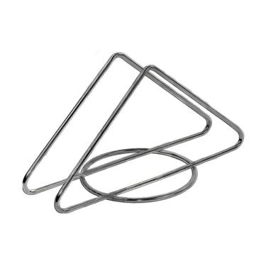 Imagem de Suporte para Guardanapo Triângulo em Arame Galvanizado Resistente à Corrosão para Mesa Aramefer