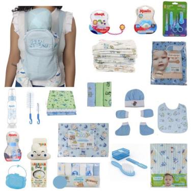 Imagem de Kit Essencial Enxoval Para bebê Mamadeira Chupeta Fralda Canguru Nanin