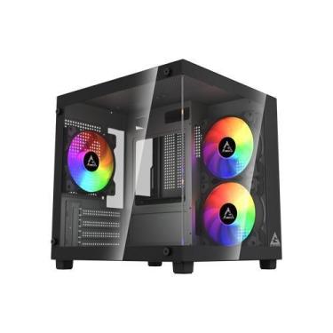 Imagem de Gabinete gamer gstorm aquario vanguard micro atx/ itx usb 3.0 vidro te
