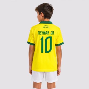 Imagem de Polo Brasil Penta Juvenil Amarela 10 Neymar Jr - Balboa, 2 ANOS