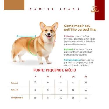 Imagem de Camisa para Pet - PetChic - Jeans Benesser, M