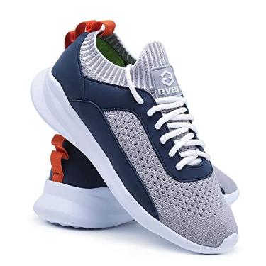 Imagem de Tênis Tricô Meia Caminhada Corrida Sola Eva Leve Macio Confortavel - Cinza - 35