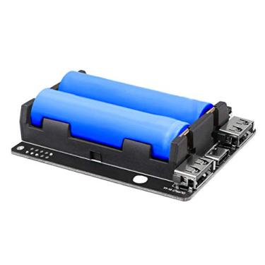 Imagem de Carregador de bateria MakerHawk Raspberry Pi UPS, fonte de alimentação ininterrupta UPS HAT 18 650, Power Bank placa de expansão de gerenciamento de energia 5V para Raspberry Pi 4 modelo B/3B + / 3B