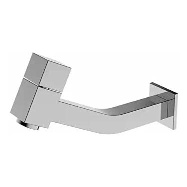 Imagem de Torneira de Banheiro ZRZ Quadrada de Parede Cromada com Aerador