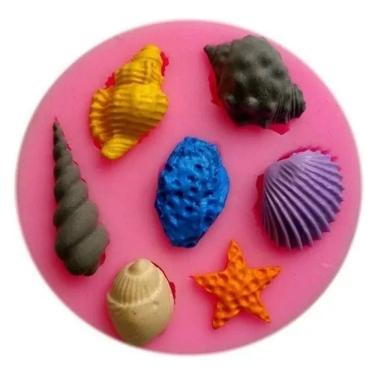 Imagem de Molde De Silicone Fundo Do Mar, Conchas