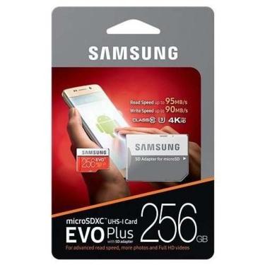 Imagem de Cartão Samsung Micro Sdxc Evo Plus 256gb 100mbs U3 4k