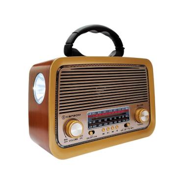 Imagem de Radio Retrô Vintage Aux Usb Lanterna Fm Am Bluetooth