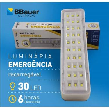 Imagem de Luminaria De Emergencia Recarregavel 30 Leds