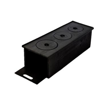 Imagem de Fogão Caipira Com Chapa 3 Furos de Ferro Fundido 65x27x23cm