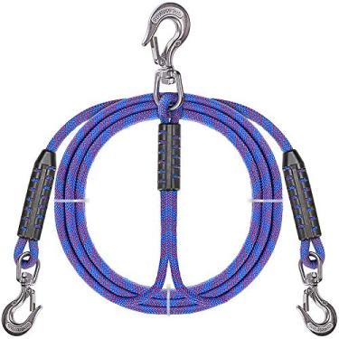 Imagem de Arnês de reboque de barco SELEWARE inovador e resistente com 3 ganchos giratórios de 360° de aço inoxidável SUS304 SUS304 para grandes barcos e ponteiros (141 polegadas, 2800 lbs)