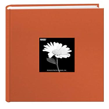 Imagem de Capa de moldura de tecido, álbum de fotos com 200 bolsos, comporta fotos 10 x 15 cm, laranja tangerina