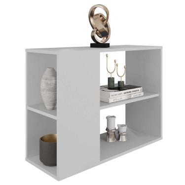 Imagem de Mesa Lateral De Apoio Centro Decorativa Opala Branco Caemmun