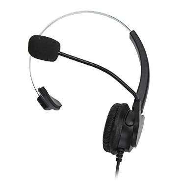 Imagem de Fone de ouvido com redução de ruído, estrutura de faixa de cabeça integrada Fone de ouvido com microfone USB para negócios UC Skype Lync Softphone Call Center Office