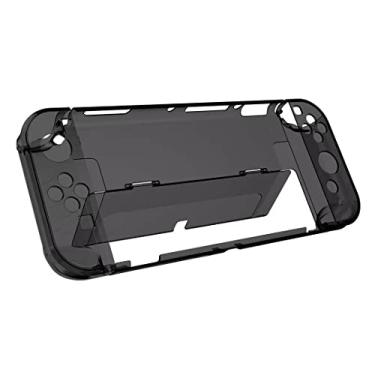 Imagem de Capa Protetora Dock Flip Case Para Nintendo Switch Oled Acrílico Cristal Preta