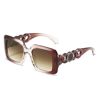 Imagem de Óculos de sol de armação grande olho de gato para mulheres Óculos de sol de alta moda para mulheres Leggings de corrente de moda Óculos de sol, 3, tamanho único