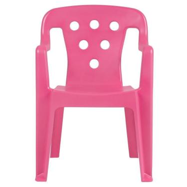 Imagem de Cadeira Poltroninha Kids Rosa Plástica 52X36Cm Mor