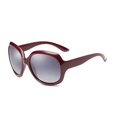 Imagem de Óculos de sol polarizados femininos moda armação retrô óculos femininos espelho vintage óculos de sol femininos de luxo, C4 Zao vermelho, sem estojo