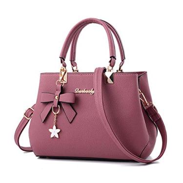 Imagem de Bolsas femininas e bolsas de couro PU bolsa de ombro feminina bolsa mensageiro bolsa, rosa