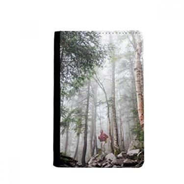 Imagem de Porta-passaporte Notecase Burse Capa Carteira Capa para Cartão com Cenário de Natureza Ciência Florestal Nevoeiro, Multicolor