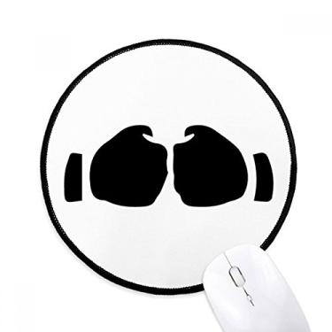 Imagem de DIYthinker Tapete de mouse padrão de contorno de punho para mesa escritório tapete redondo para computador