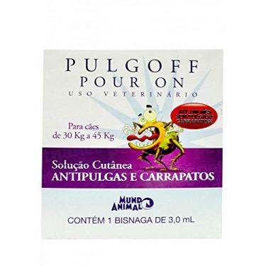 Imagem de Antipulgas e Carrapatos Mundo Animal Pulgoff Pour On para Cães de 30 a 45kg - 1 Bisnaga
