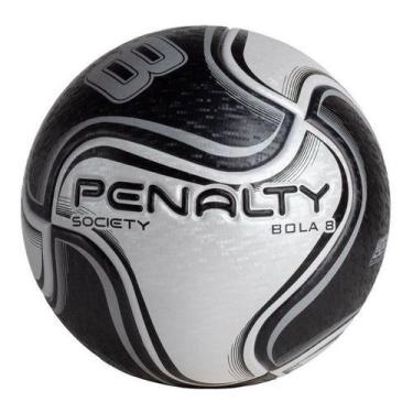 Imagem de Bola De Futebol Society Penalty Bola 8 X Branco/Preto - Branco/Amarelo