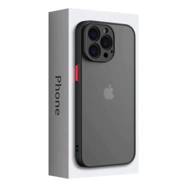 Imagem de Capa Capinha Preta Translúcida Com Proteção de Câmera Para iPhone 14, 14 Plus, 14 Pro, 14 Pro Max - (Hard Glass Store) (iPhone 14 (6.1))