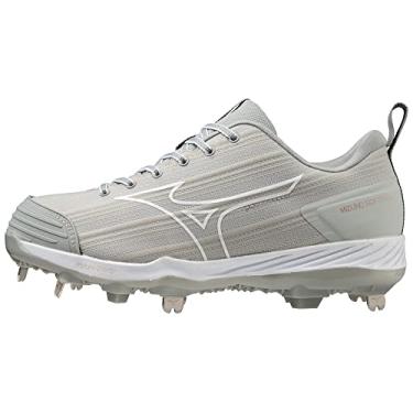 Imagem de Mizuno Tênis de softbol feminino Sweep 6, Cinza/branco, 36