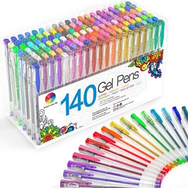 Imagem de Smart Color Art Conjunto de canetas de gel de 140 cores para livros de colorir para adultos, desenho, pintura, escrita