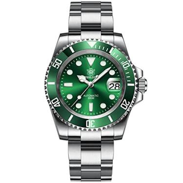Imagem de Relógio masculino automático Steeldive SD1953 Aço inoxidável, movimento NH35, relógios de mergulho até 300 m, Verde