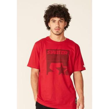 Imagem de Camiseta Starter Estampada Vermelho Bordô