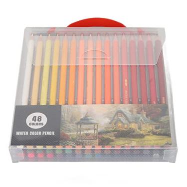 Imagem de Pssopp Lápis de aquarela, 48 lápis de cor selecionados 72 ou 120 para desenho de adultos e estudantes (48 cores)