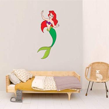 Imagem de Adesivo De Parede Decorativo Pequena Sereia 50cmx110cm