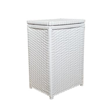 Imagem de Cesto De Roupa Fibra Sintética Roupeiro 40x25x55 Branco