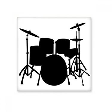 Imagem de Kit de bateria musical musical de energia, azulejo de cerâmica brilhante, decalque de pedra adornada de tijolos esmaltados
