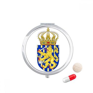 Imagem de Porta-comprimidos Nederlands Europe com emblema nacional de bolso para remédios