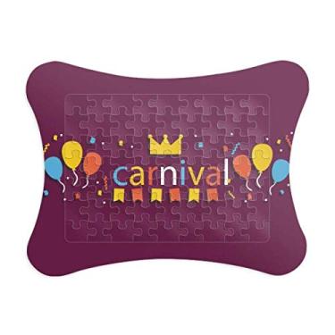 Imagem de Coroa de balão Feliz Carnaval de Veneza Moldura de quebra-cabeça Decoração Enfeite de jogo de quebra-cabeça