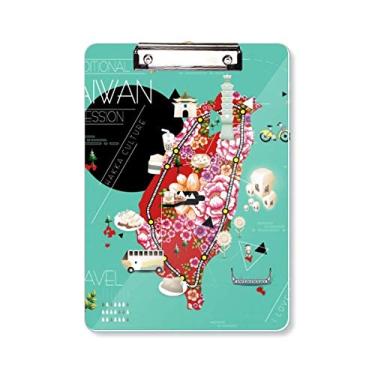 Imagem de Traditonal Taiwan Impressão Prancheta Pasta Bloco de Escrita Placa de Apoio A4