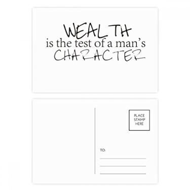 Imagem de Cartão postal com citação Wealth Is The Test Of A Man's Character Conjunto de cartões postais de aniversário